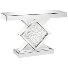 Fostoria 46 1 2 Wide Silver Mirror Crystal Console Table 11t89 Lamps Plus Console Table Contemporary Console Table Console Table Styling