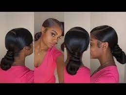 Low Swoop Bun Using Braiding Hair Youtube In 2021 Hair Ponytail Styles Sleek Ponytail Hairstyles Sleek Braided Ponytail