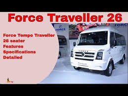 force traveller 26 seater tempo traveller features