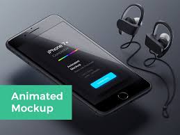 A Looped Animated Mockup Of A Jet Black Iphone 7 Psd File Export As Gif Measuring 1920 X 1280 Px With Smart Laye Free Iphone Jet Black Iphone Iphone Mockup