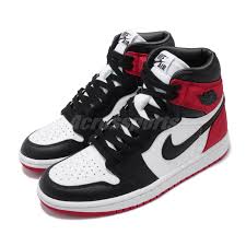Details About Nike Wmns Air Jordan 1 High Og I Aj1 Satin Black Toe Red Women Shoes Cd0461 016