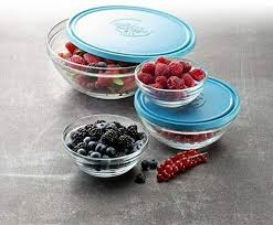 Freshbox Round Glass Bowls 20 5cm Blue