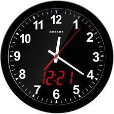 Big light up wall clock with night illuminated battery decor, tlmy indoor and outdoor wall lamp simple modern creative, , light up nite wall clock, 12. Amazon Com Kwanwa Metal Quartz Led Wall Clock Battery Operated With 1 34 Light Sensor Auto Digital Led Time Display Kitchen Dining