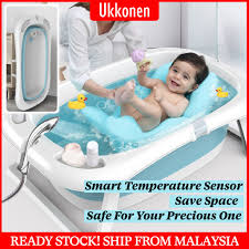 Easy steps to choosing the right bathtub. Foldable Baby Bath Tub With Bath Net Bath Cushion Thermometer Tab Mandi Shopee Malaysia