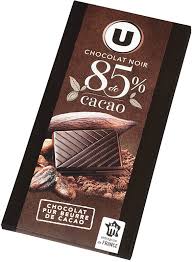 Tablette Chocolat Noir 85 De Cacao U 100 G Chocolate Labels Dark Chocolate Nutrition Facts