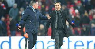 Gary neville and jamie carragher were in good spirits over it (image: Exclusive Jamie Carragher S Brilliant Jibe To Lunatic Gary Neville