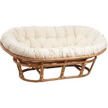 Canape Papasan En Rotin Avec Coussin Ecru 2 Places 169x100cm Aubry Gaspard Chair Papasan Chair Dream Living Rooms