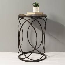 Furniture ideas round coffee tables in glass wood marble and metal. Metal Hammered Top Round Side Table Primrose Plum
