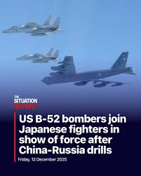 The United States flew two nuclear-capable B-52 bombers over the Sea of  Japan alongside Japanese F-35 and F-15 fighter jets on Wednesday, marking  Washington's first visible show of force since China launched
