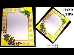 Handmade border design for project. Border And Corner Design For Students Project Khata Practical Khata Design Border Designs Colorful Borders Design Page Borders Design Paper Art Design