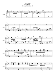 They both sound exactly the same but i find the second one much easier. Axel F Sheet Music For Piano Solo Musescore Com