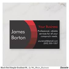 Black And Red Visiting Card Black Red Simple Gradient Modern Professional Business Card Printing Business Cards Black Business Card Professional Business Cards