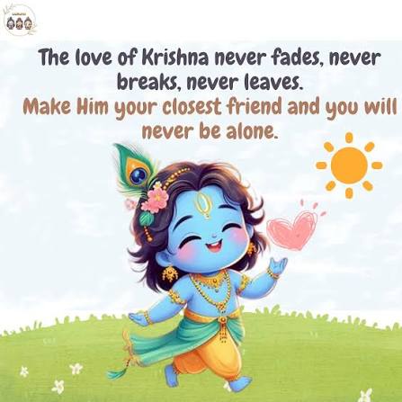 🌸 Dear Lilbhaktis, Krishna has something for you... In this world, every relationship has an expiry date. Friends drift. People leave. Hearts break. But there is one love that never separates —