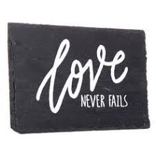 Love Never Fails Slate Decor Hobby Lobby 1469592 Love Never Fails Decor Table Top Decor