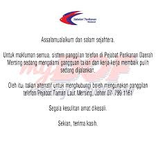 The official website of the department features department's profile; Pejabat Perikanan Negeri Johor Dof Johor Twitter