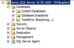 Configure SQL Server Database Mirroring Using SSMS
