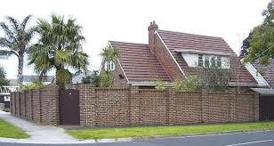 High Brick Fence Cottage Garten Zaun Garten Terrasse