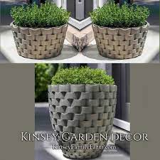 1 16 of over 10000 results for rustic garden decor price and other details may vary based on size and color. Kinsey Garden Decor Weave Round Planters Kinseygardendecor Stone Planters Garden Decor Planters