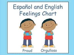 Spanish And English Feelings Chart Feelings Chart