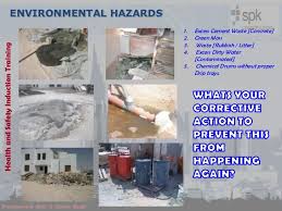 Environmental Hazards 1 Excess Cement Waste Concrete Health And Safety Induction Training Health