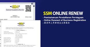 Dokumen ssm hilang dari simpanan? Ssm Online Renew Renew Ssm Business Registration Online