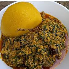 Swallows are made from powdered or grated tubers, such as yam or cassava. Click N Chop On Twitter Made By Fabulous Nosh And Recipes Poundedyam Garri Egusisoup Egusi Eatwell Eba Lunch Beef Chicken Sweet Instalike Foodstyle Designerfood 9jafood Nigerianfood Mellon Dinner Nice Yummy Https T Co