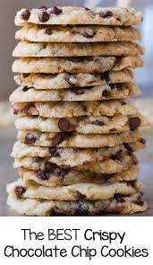 Crispy Chocolate Chip Cookies Recipe Crispy Chocolate Chip Cookies Chocolate Cookie Recipes Cookies Recipes Chocolate Chip