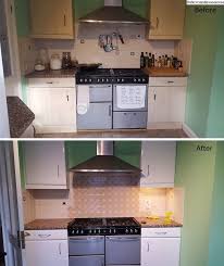 Kitchen Doors Cabinets Wrapped With Vinyl Before And After Also I Have Started To Put Tile Stickers On The Sp Kitchen Wrap Kitchen Cabinets Stickers Kitchen