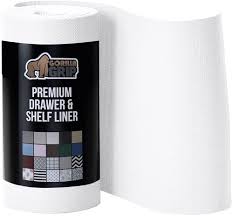 Check spelling or type a new query. Buy Gorilla Grip Smooth Surfaced Top Slip Resistant Drawer And Shelf Liner Non Adhesive Waterproof Roll Durable Plastic Liners For Kitchen Cabinet Shelves Drawers And Desks 17 5 Inch X 20 Ft White
