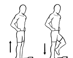 Eccentric calf raise exercise