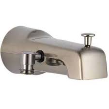 It is constructed from durable brass and sports a polished chrome finish. Delta 6 1 2 Diverter Tub Spout With Hand Shower Connection Available In Various Colors Walmart Com Walmart Com