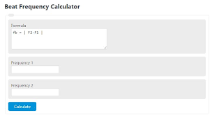 The beat frequency is equal to the absolute value of the differencein frequency of the two waves. Beat Frequency Calculator Calculator Academy