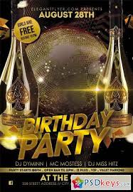 Choose from 20+ birthday flyer graphic resources and download in the form of png, eps, ai or psd. Birthday Party Flyer Psd Template Facebook Cover Free Download Photoshop Vector Stock Image Via Torrent Zippyshare From Psdkeys Com