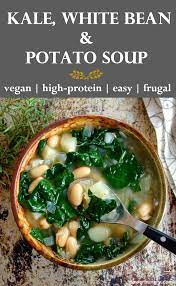 Kale Potato White Bean Soup Vegan High Protein Power Hungry Recipe Easy Soup Recipes Healthy Recipes Healthy