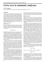 Basically, here is the situation: Pdf Carry Over In Automatic Analysers
