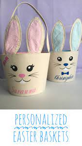 3 pack easter bunny baskets, personalized easter baskets with ears stand up, easter egg decorating kit for easter egg candy, easter basket gift for kids family friends (burlap. Easter Shop Cassidy Creations Personalized Easter Basket Personalized Easter Easter Baskets