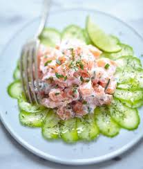 Carpaccio Concombre Tartare Saumon Recette Gourmand Recette Recettes De Cuisine Cuisine Recette