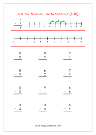 These are great worksheets for applying fractions to other common types of math problems, or seeing how a fraction relates to a specific decimal or percentage. Free Printable Number Subtraction 1 10 Worksheets For Grade 1 And Kindergarten Subtraction With Pictures Objects To Cross Out Subtraction Using Number Line Megaworkbook