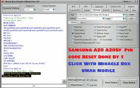 After the hard reset process, the os asks you to enter the last google account used in the phone before performing the factory reset to verify . Samsung A20 A205f Pin Code Reset Done By 1 Click With Miracle Box Success Gsm Forum