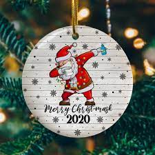 You can check out the website at www.njchristmasstore.com. Santa Dabbing Wearing Mask Quarantine Decorative Christmas Ornament Funny Holiday Gift We Champ Store