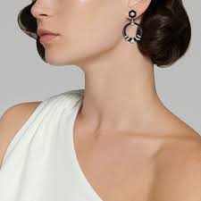 Earrings, Signed Fred Leighton Collection, Style E-1103FL-0-BLJA-18KW