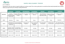 meal planner toddler mumsvillage