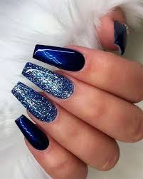 Suministramos uñas de acrílico color violeta azul y estamos situados en ahuatepec no. Appealing Navy Blue Coffin Nails With Glitter Makeupnails Blue Glitter Nails Blue Coffin Nails Blue Acrylic Nails