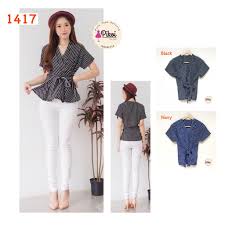 Baju korea asli dari pabrik baju korea asli jk2, menghadirkan busana kerja wanita korea berbahan cotton korea pilihan. Baju Kantor Atasan Peplum Murah Blouse Wanita Kerja Garis Salur 1417 Olshop Fashion Olshop Wanita Di Carousell