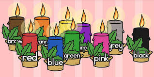 Free Australia Color Words On Christmas Candles