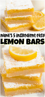 Easy Lemon Bars Made With Just 5 Ingredients Homemade Lemon Bars Recipe Made With Butter Sugar Eggs An Lemon Bars Easy Lemon Bars Recipe Lemon Desserts Easy