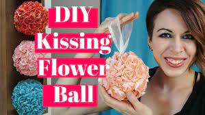 Cut the stems short and insert deeply into the wet foam. Diy Flower Ball Kissing Ball Easy Floral Ball Pomander Ball Hanging Flower Ball Youtube