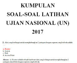 Alat yang berfungsi untuk menghubungkan 2 jaringan dengan segmen yang berbeda adalah …. Latihan Soal Ujian Nasional Un Teori Kejuruan Tkj Smk 2017 Paling Lengkap Guru Pendidikan