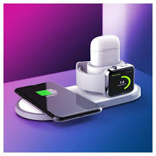 Apple watch stand, iphone stand, bentoben iwatch charging stand dock station cradle lavender airpods case custom personalized cover for apple air pods apple headphones case 3 in 1 fast wireless charger for your smartphone, apple watch, and airpods 1 cable for 3 of your. 3 In 1 Wireless Charging Station Iphone Apple Watch Airpods