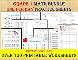 One of the best teaching strategies employed in most classrooms today is worksheets. Grade 1 Math Workbook One Per Day 120 Math Worksheets 1st Etsy